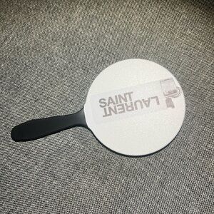 Unk Black & White Hand Mirror - Saint Laurent Logo